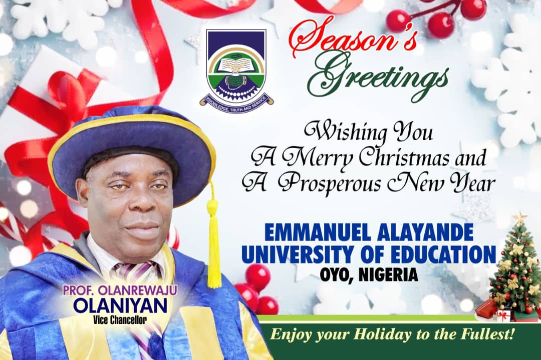  The Essence of Christmas: Cultivating a Culture of Compassion and Unity at Emmanuel Alayande University of Education.